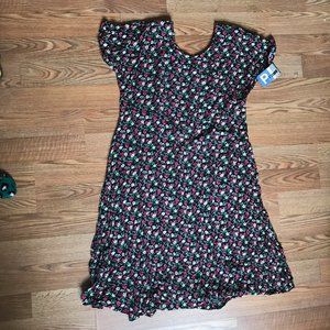 Vintage Skater Rose Pattern Dress